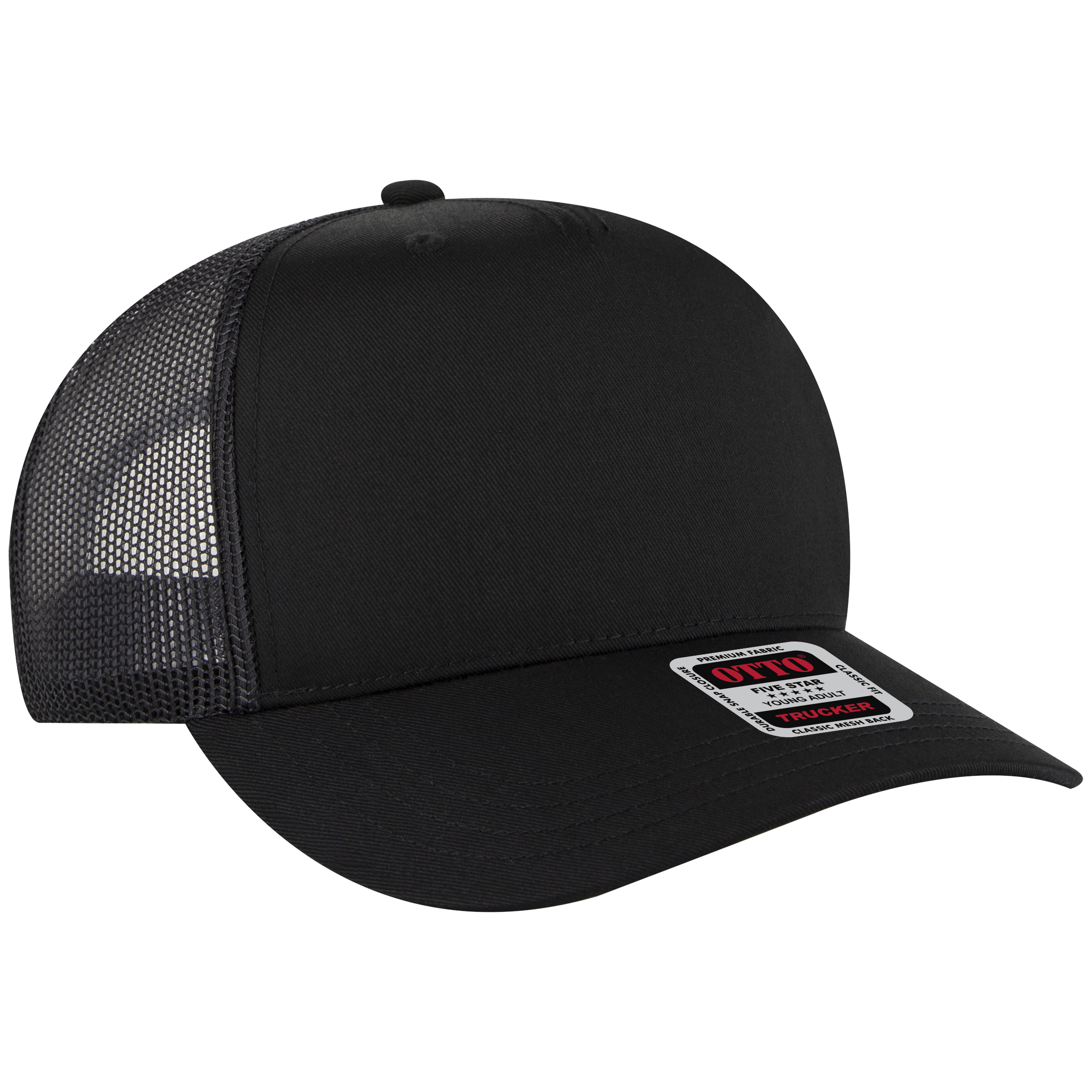 OTTO CAP® 5 Panel Mid Profile Mesh Back Trucker Hat 9