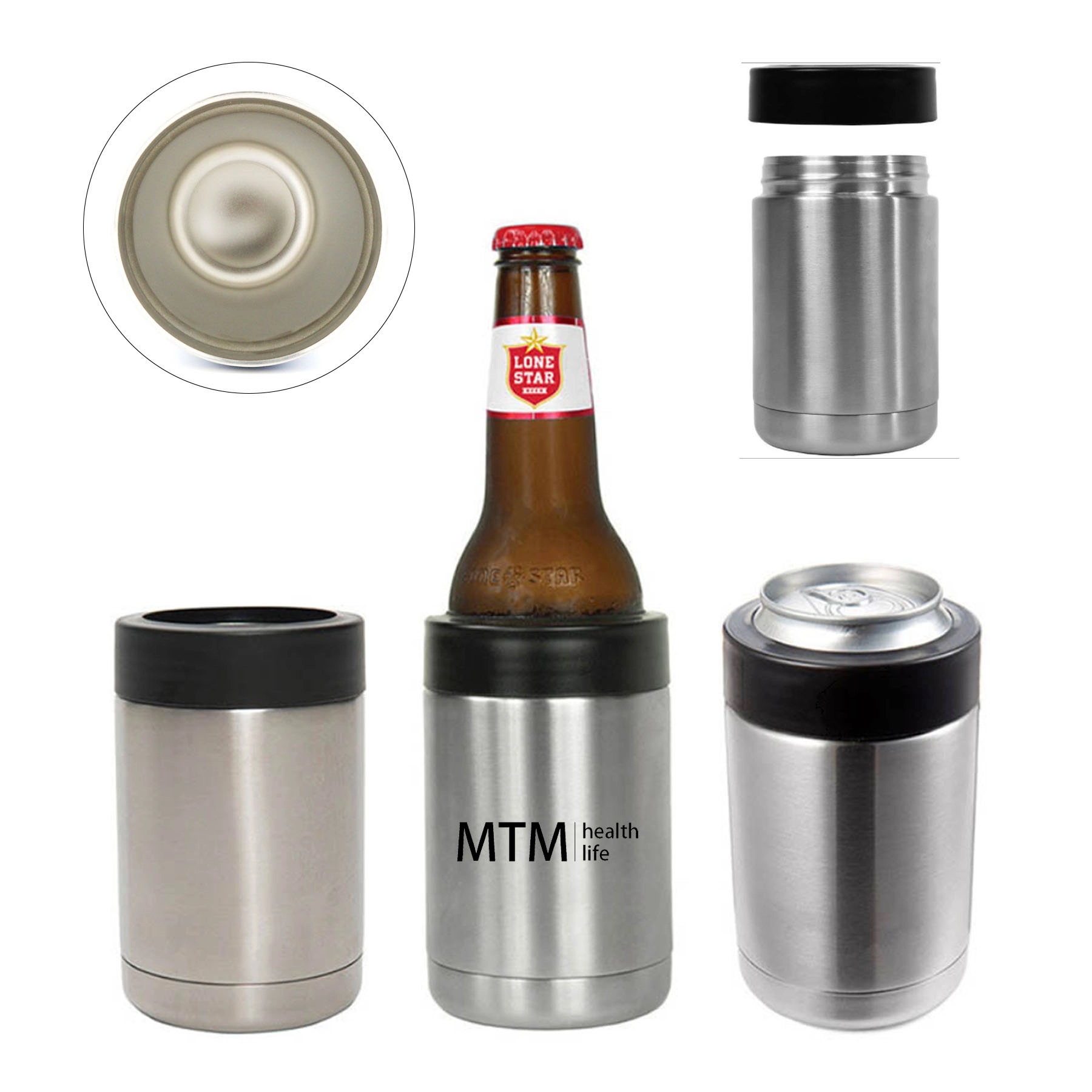 Double Wall Stainless Steel Insulated Tank Cooler, custom koozie with logo imprint 2