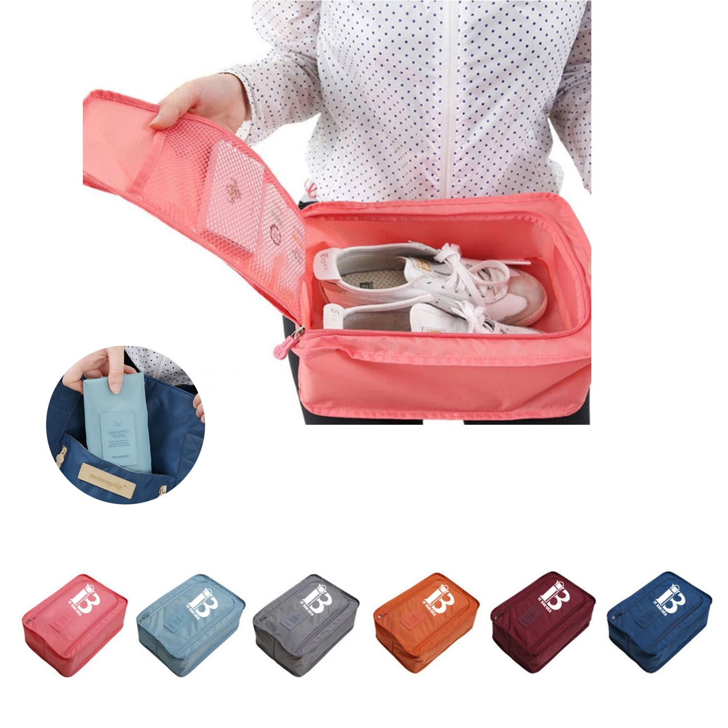 Travel Shoe Bags with Zipper for Men & Women 2