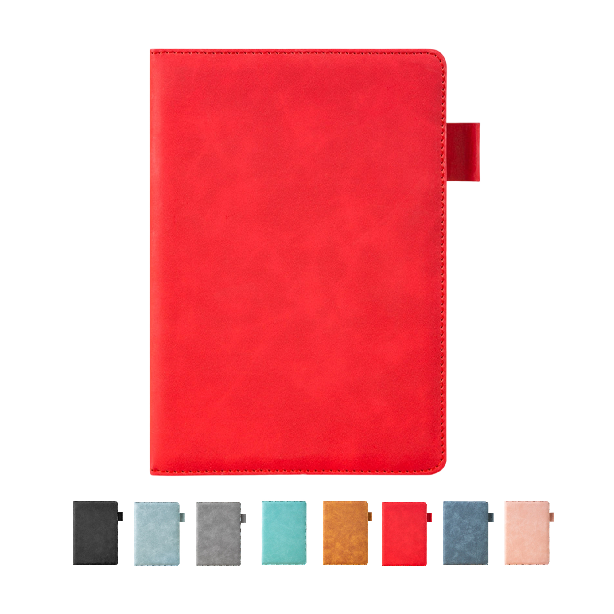 A5 Leather Cover Notebook With Pen 100 Sheets Soft Clear Design 9