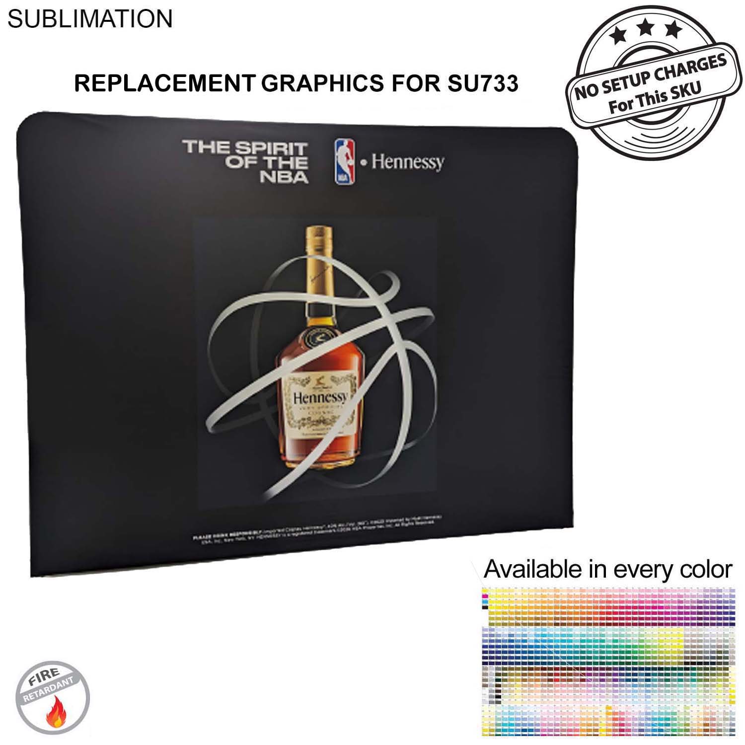 Replacement Graphics Double Sided 8'W x 8'H EuroFit Tension Fabric Slip on cover, NO SETUP CHARGE 9