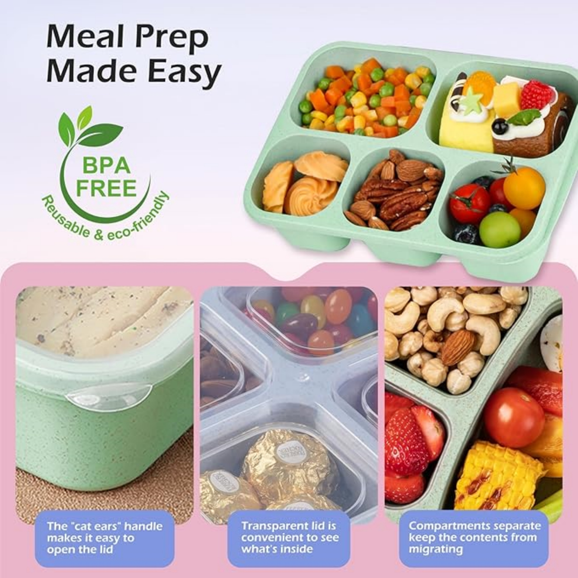 5-Compartments Lunch Box 7