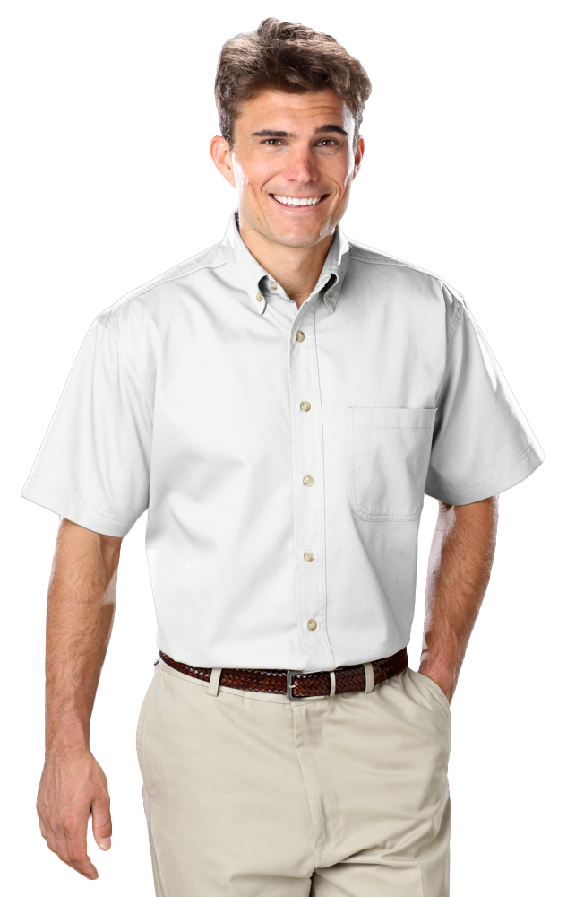 Men's S/S 100% Cotton Twill Shirt 27