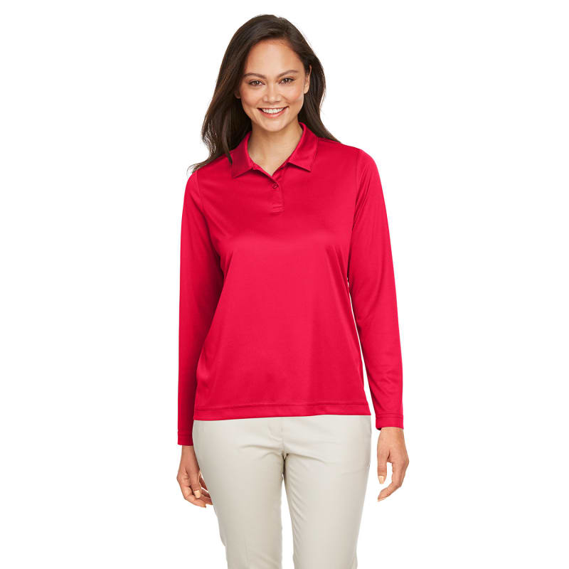 Team 365 Ladies' Zone Performance Long Sleeve Polo 2
