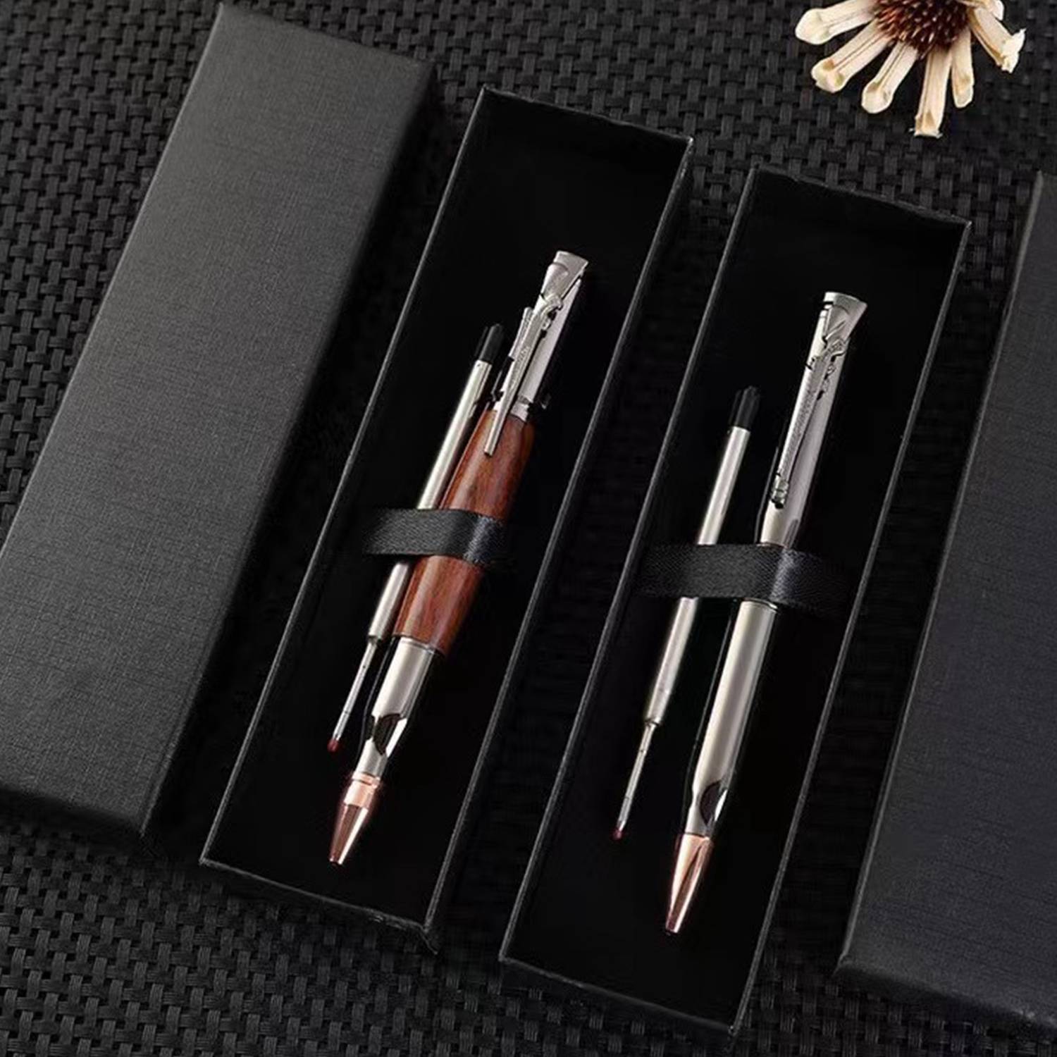 Bullet-Shaped Ballpoint Pen With Bolt Action 3