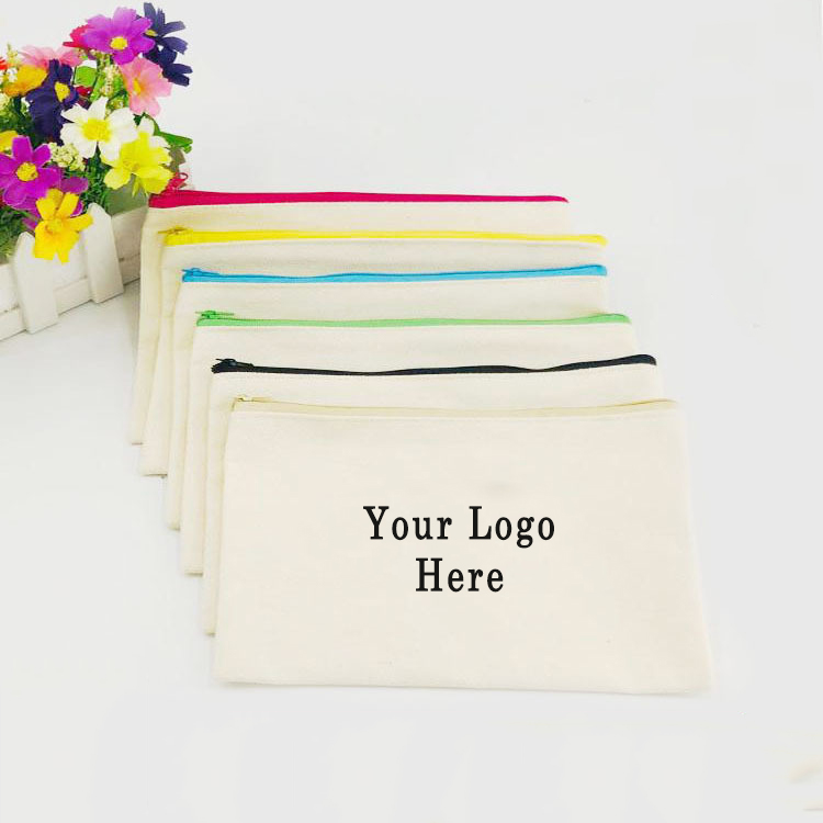 Canvas Pencil Pen Case Zipper Bag 1