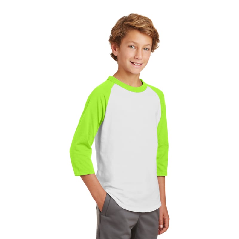 Sport-Tek Youth Colorblock Raglan Jersey. 21