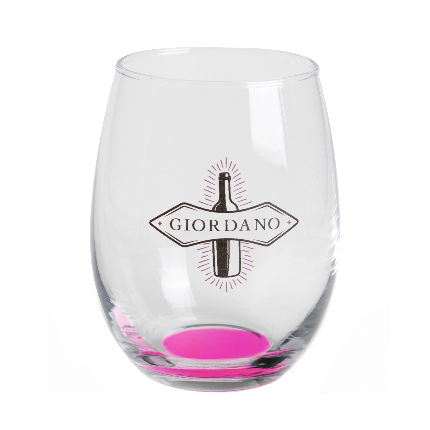 9 oz. Tulip Stemless Wine Glass (2 Color Imprint) 5
