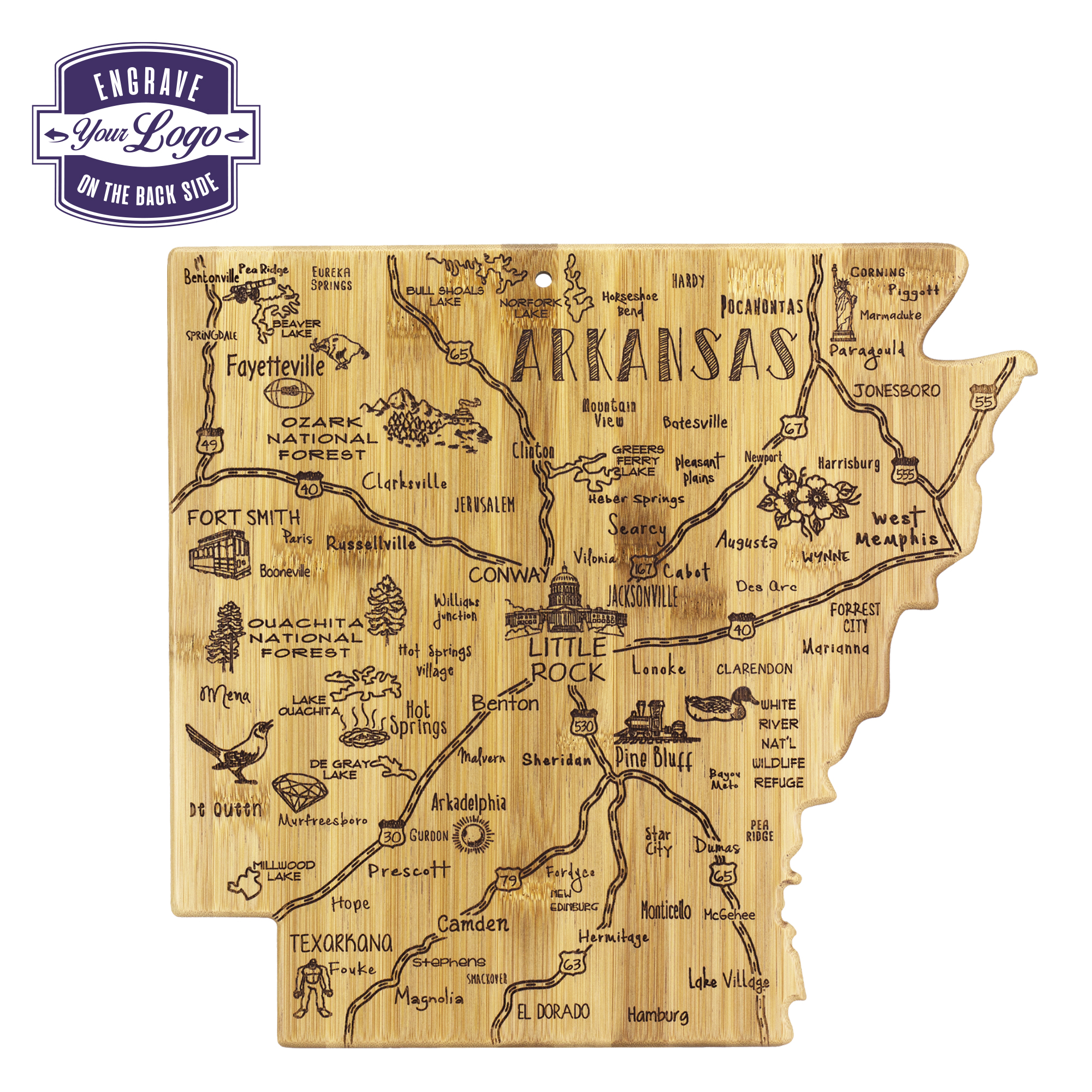 Destination Arkansas Cutting & Serving Board