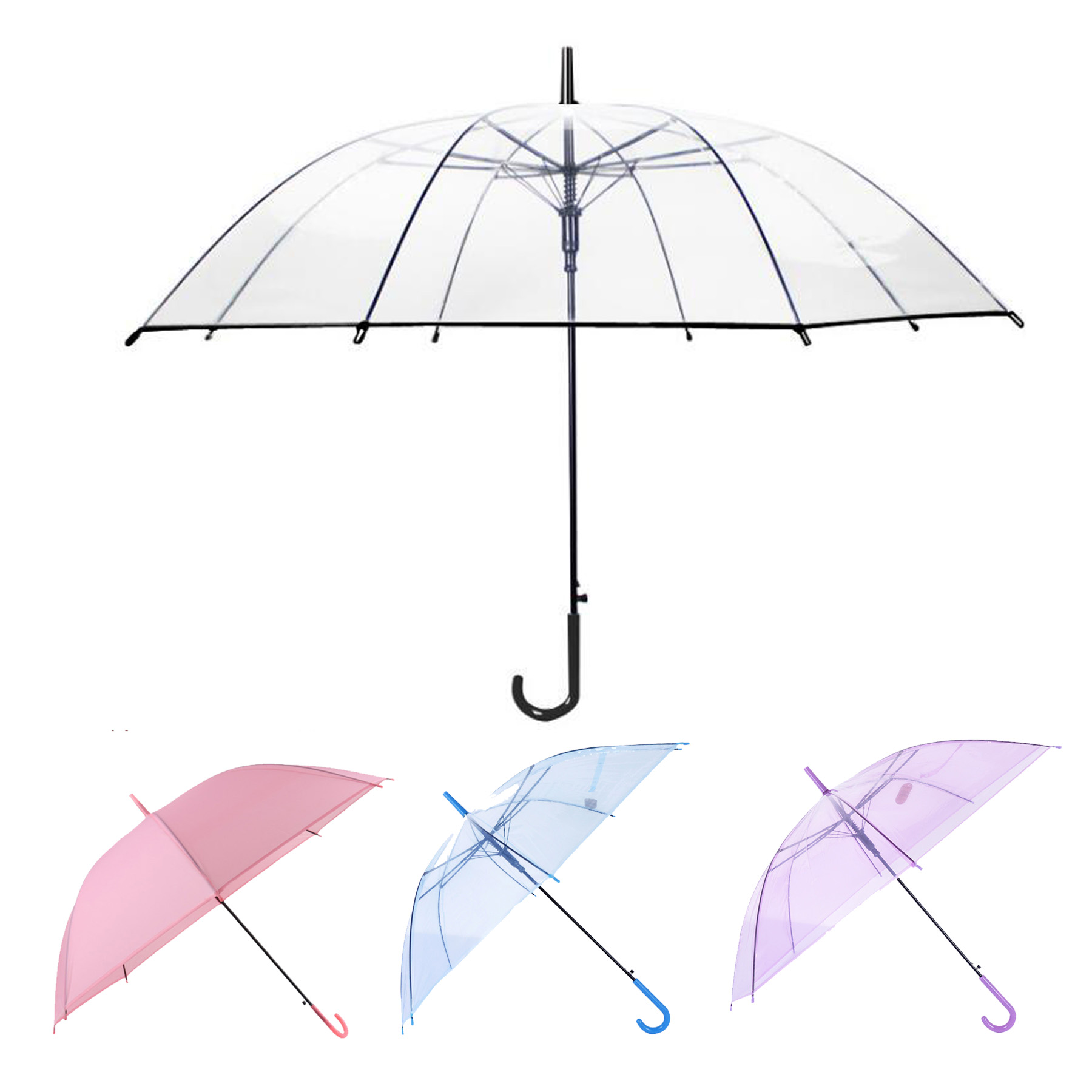 Customized PVC Transparent Umbrella 1