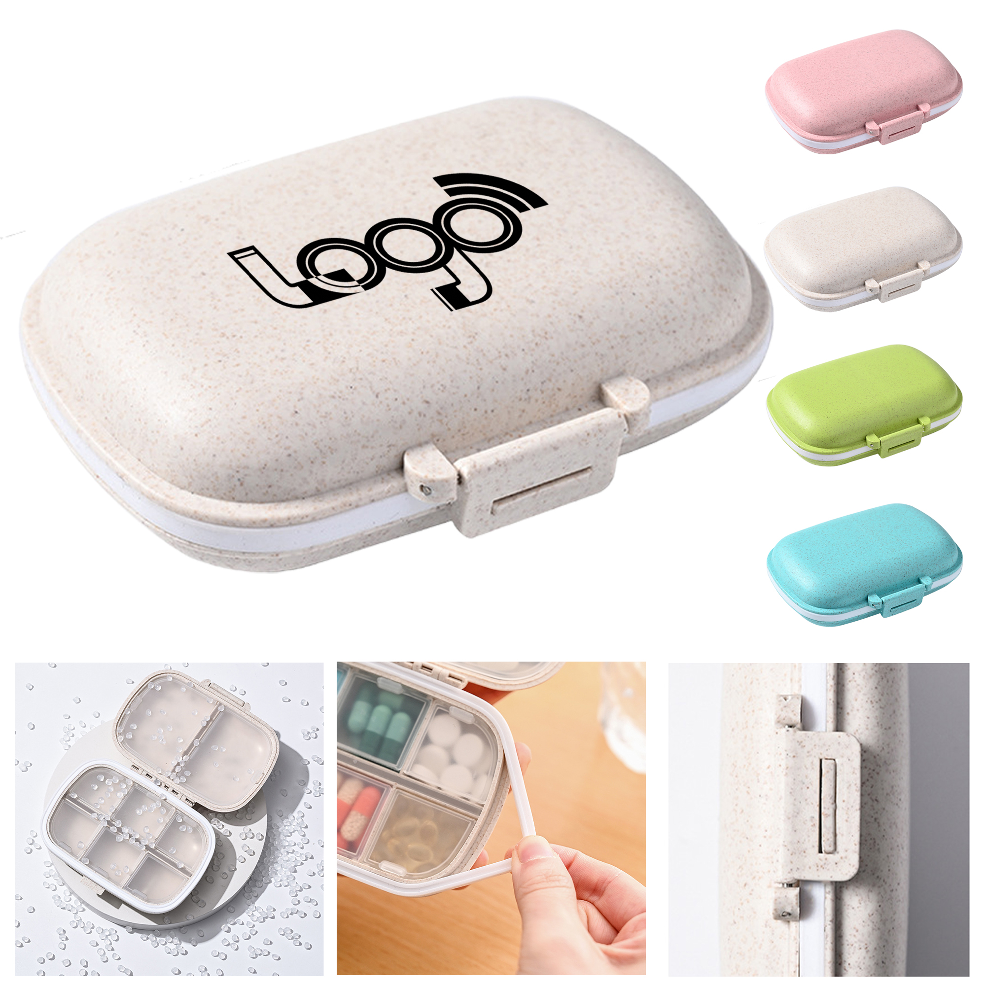 Compact 8-Grid Portable Pill Organizer 8