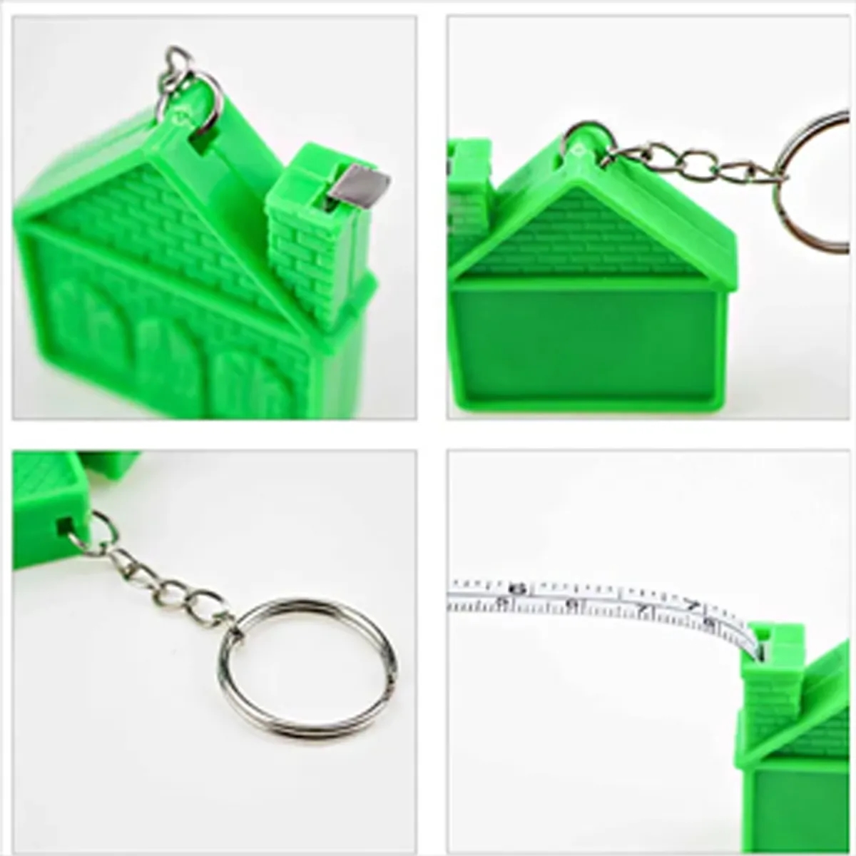1m House Shaped Keychain Retractable Double Measuring Tape 5