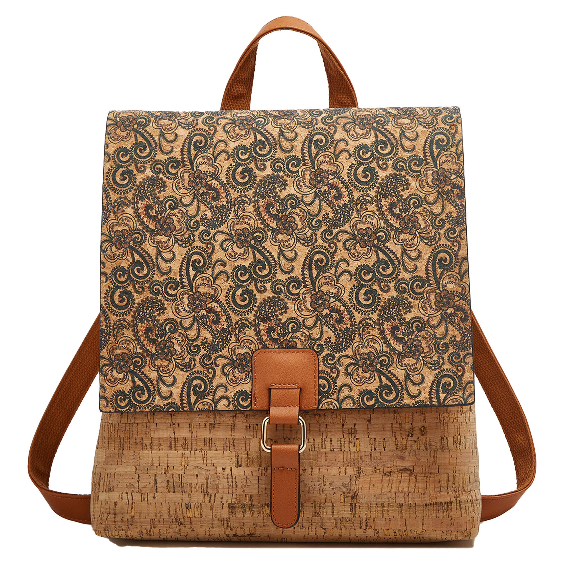 Polyester Large Capacity Retro Printed Backpack 8