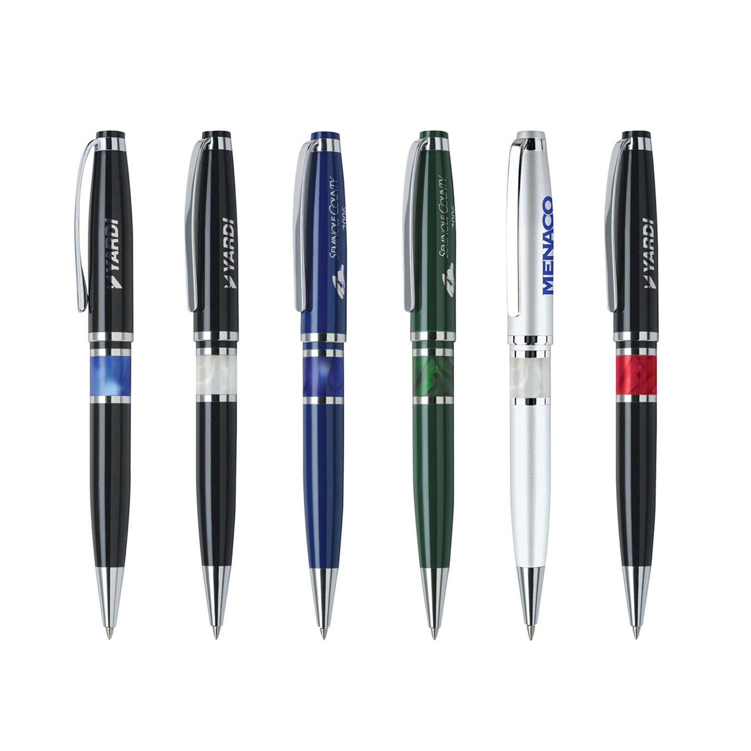 Resin Accented Brass Ballpoint Twist Metal Pen 21