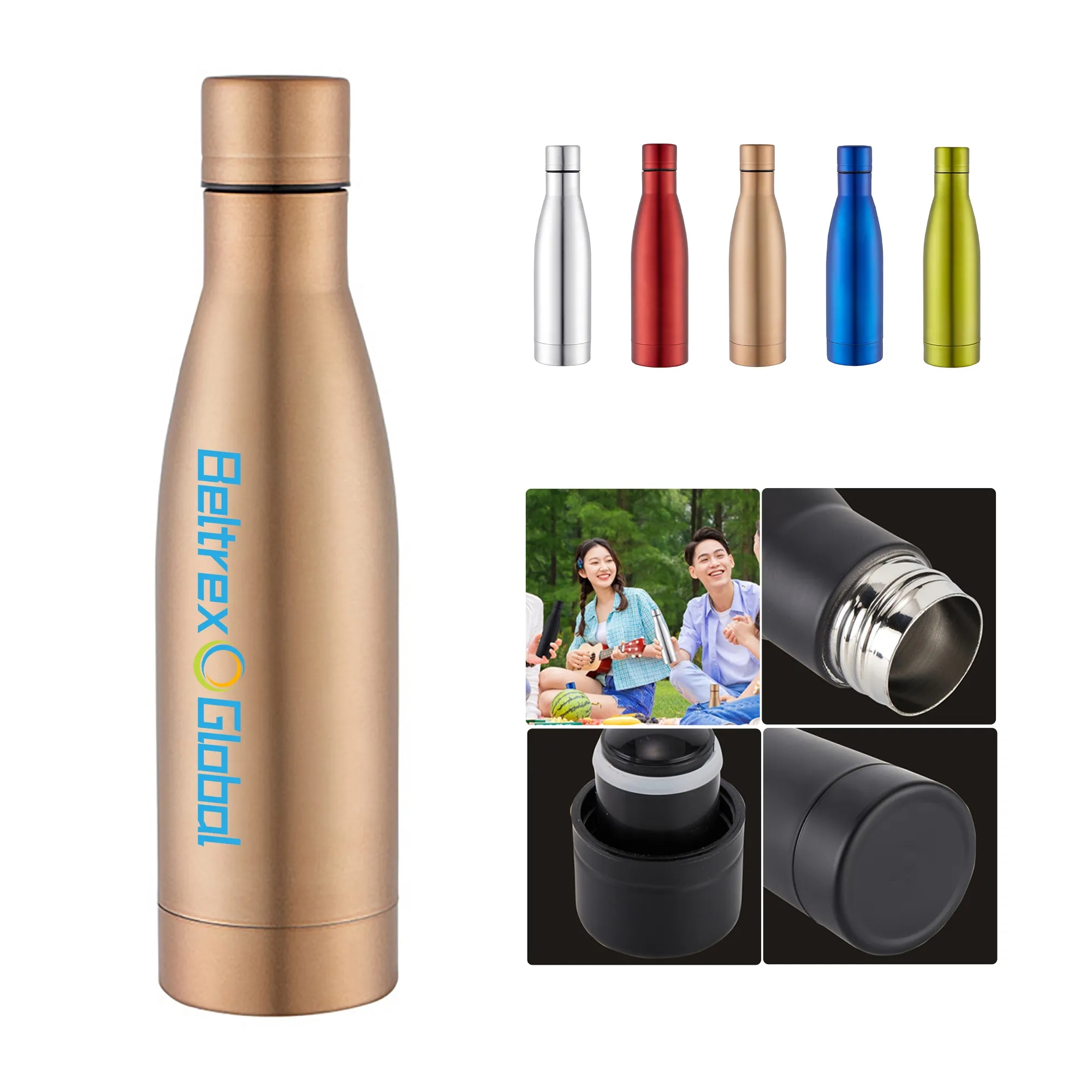 Vacuum Insulated Stainless Steel Wine Bottle Slim 11