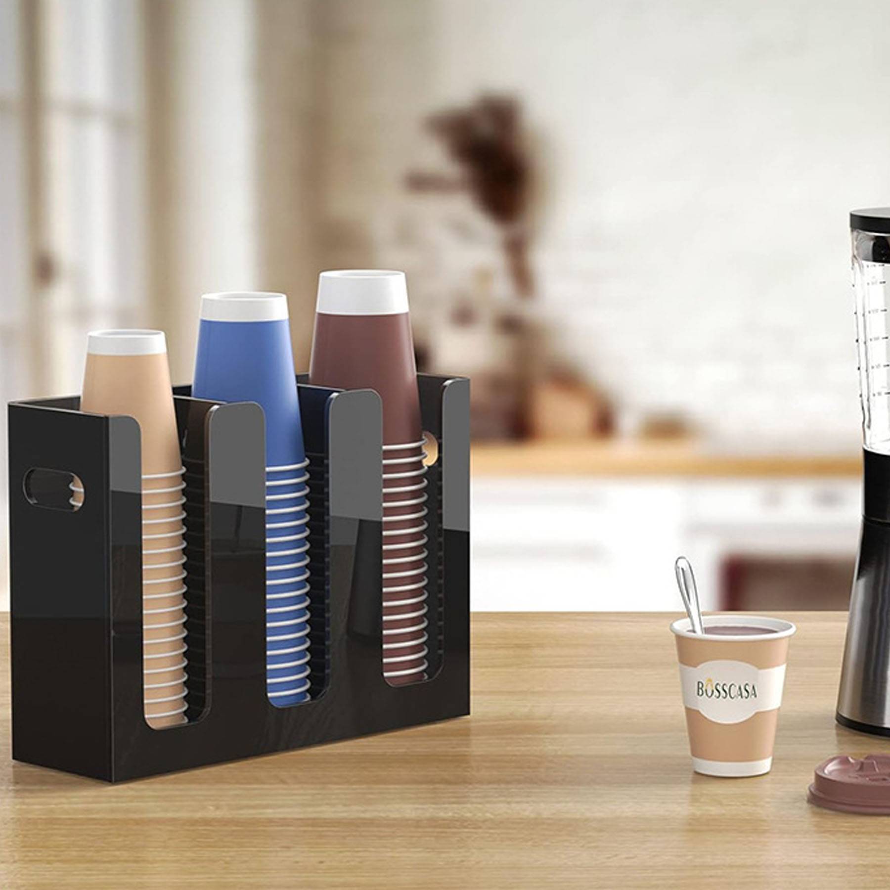 Acrylic Paper Cups Holder Display Stand 6