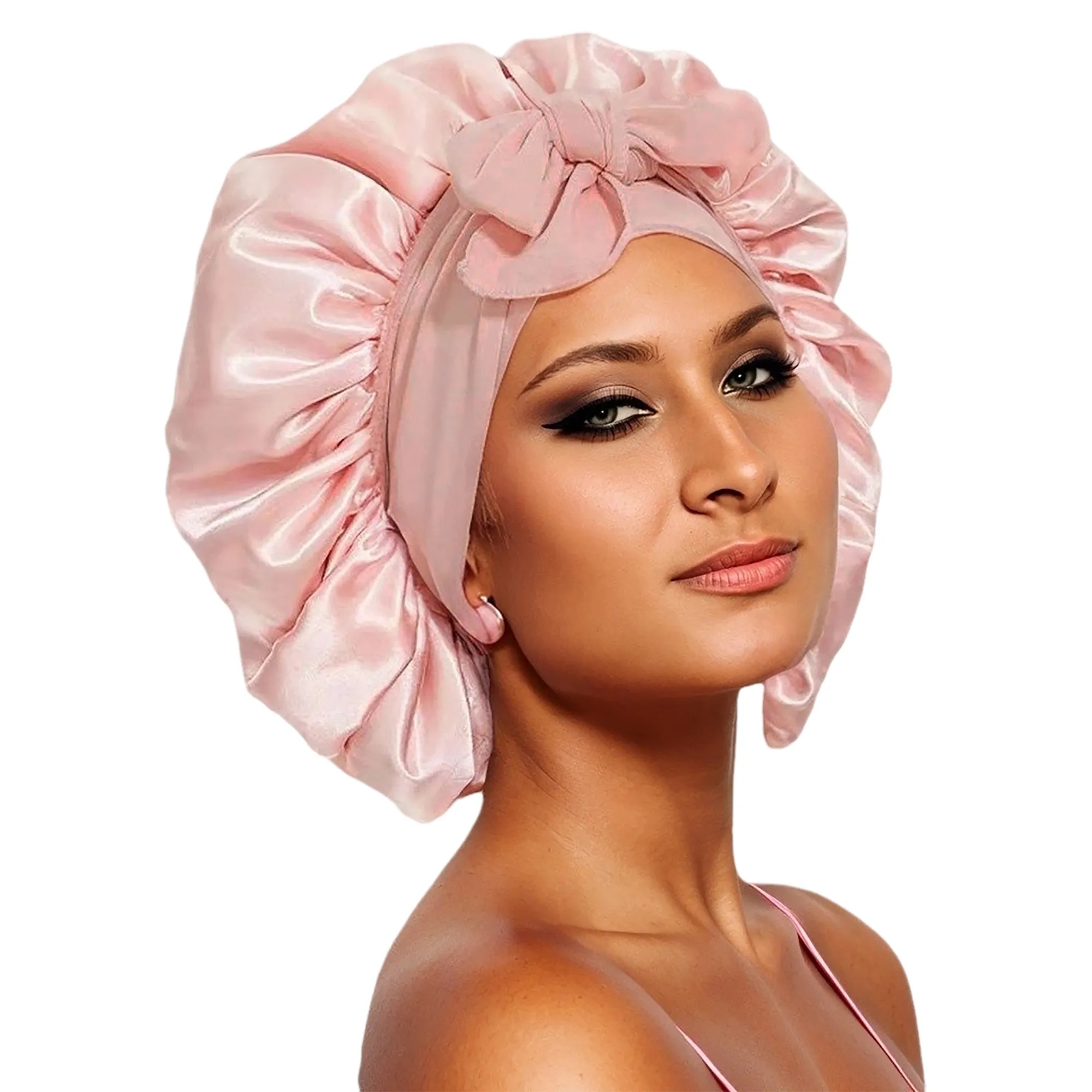 MOQ 50 Satin Hair Protection Sleep Cap 10