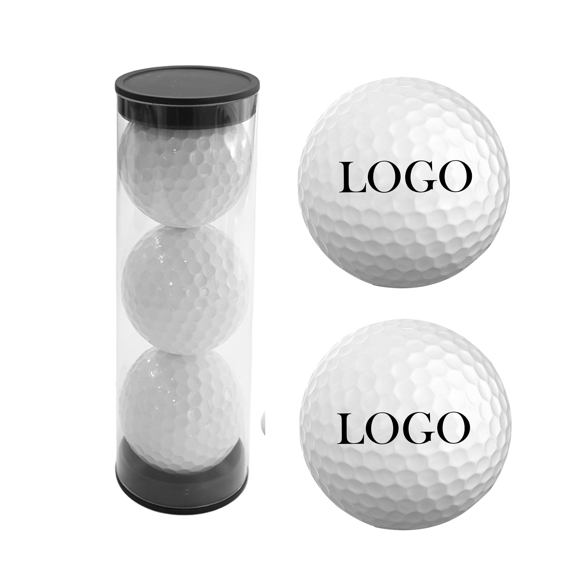 Three Golf Balls In Plastic Tube Gift Pack 2