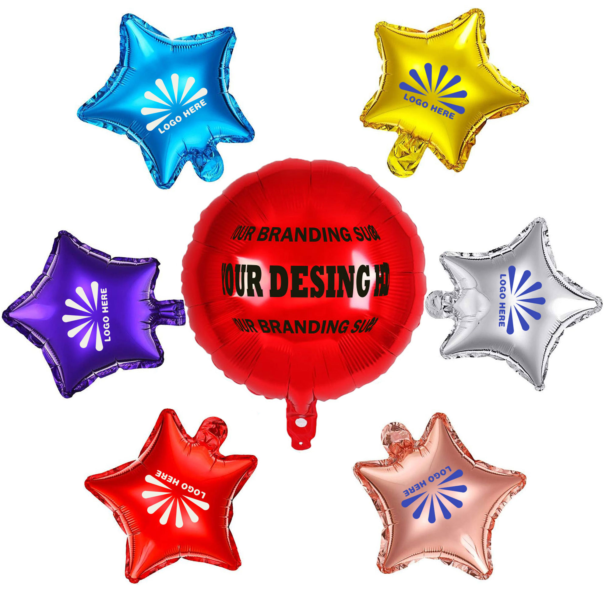 18 Inch Large Shiny Colorful Foil Balloons 2