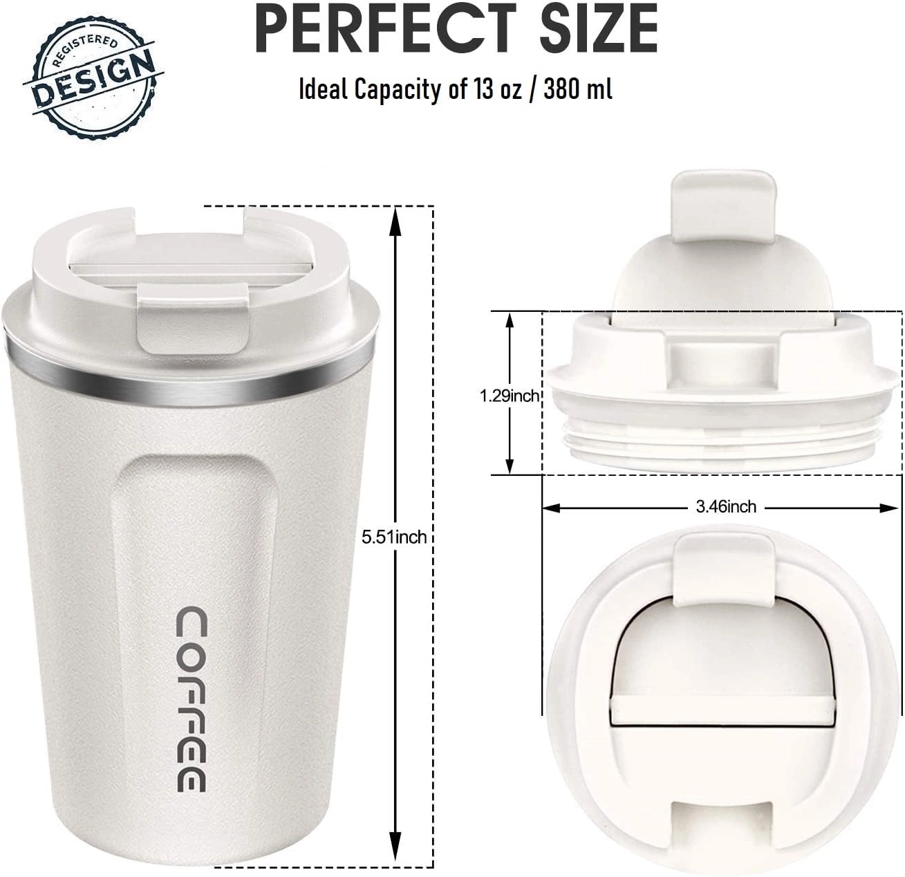 13 Oz Stainless Steel Coffee Mug Vacuum Insulated Tumbler 9