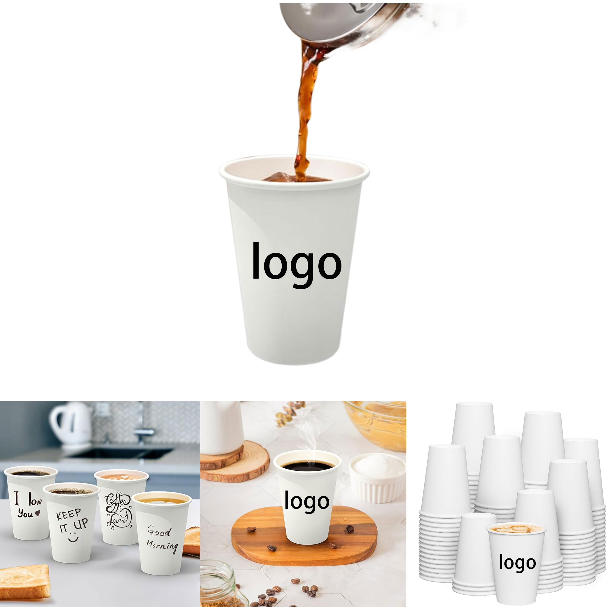 12OZ Disposable Paper Cup W/ Lid 3