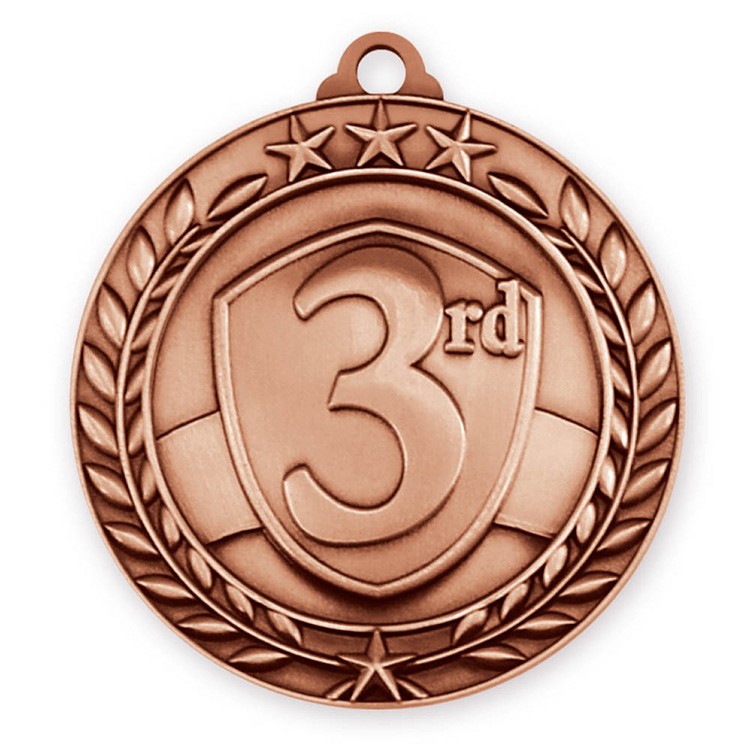 3rd Place Wreath Award Medallion (2-3/4") 2