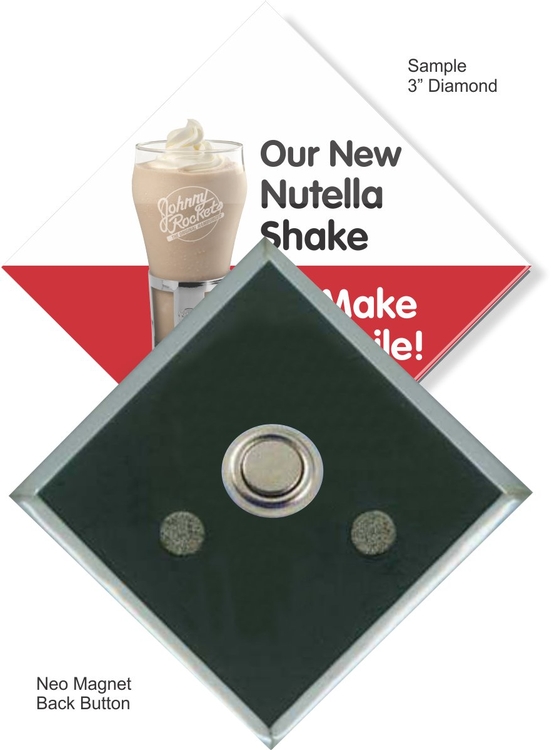 Neo Magnet 3 Inch Diamond Button 1