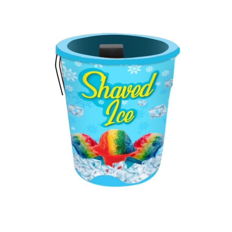 Shaved Ice Pre Printed advertising bin Fab-Can™ - Blue 2