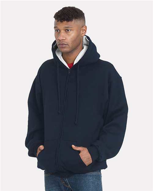 Unisex USA-Made Super Heavy Thermal Lined Full-Zip Hooded Sweatshirt - 940 11