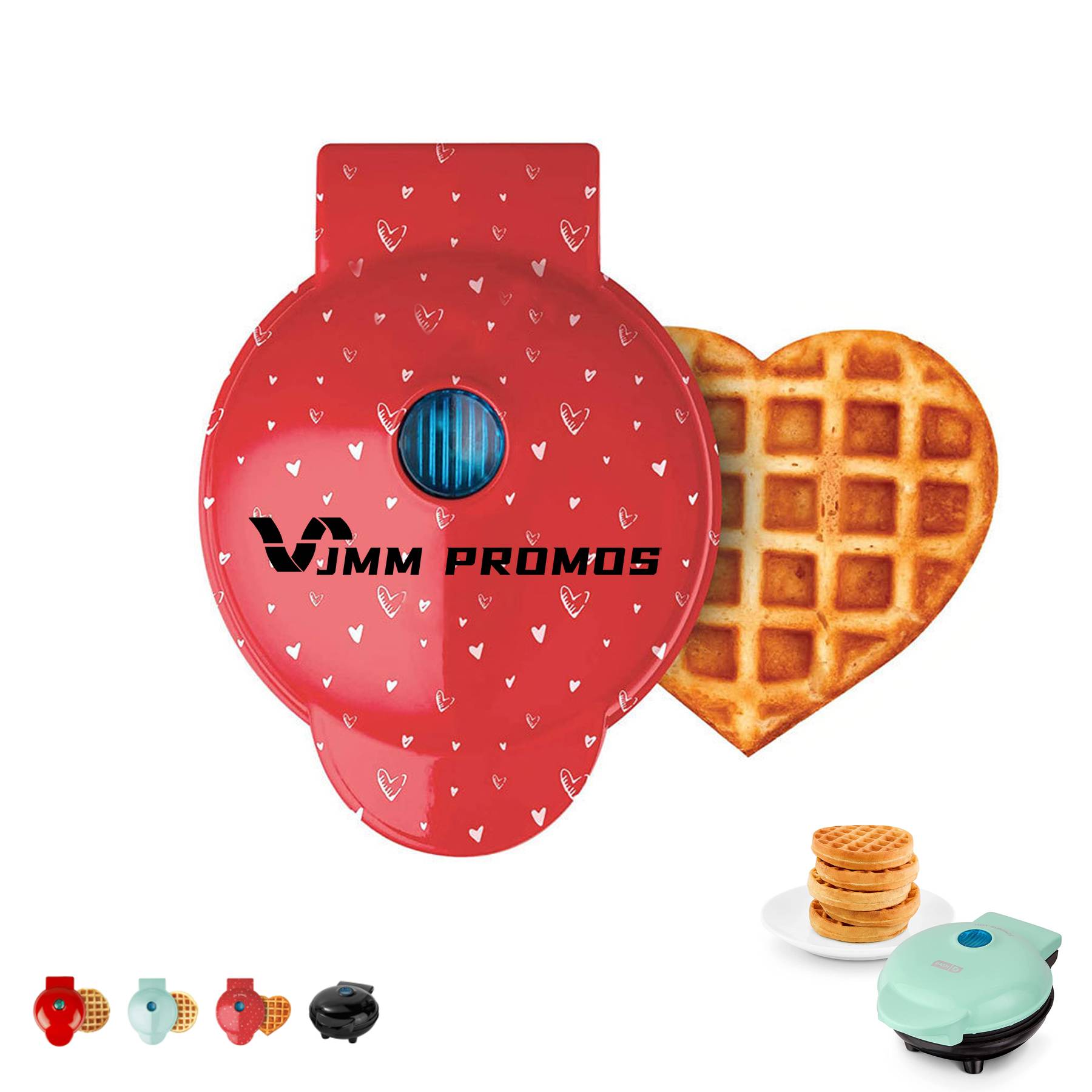 Mini Maker For Individual Waffles Red Love Heart 1