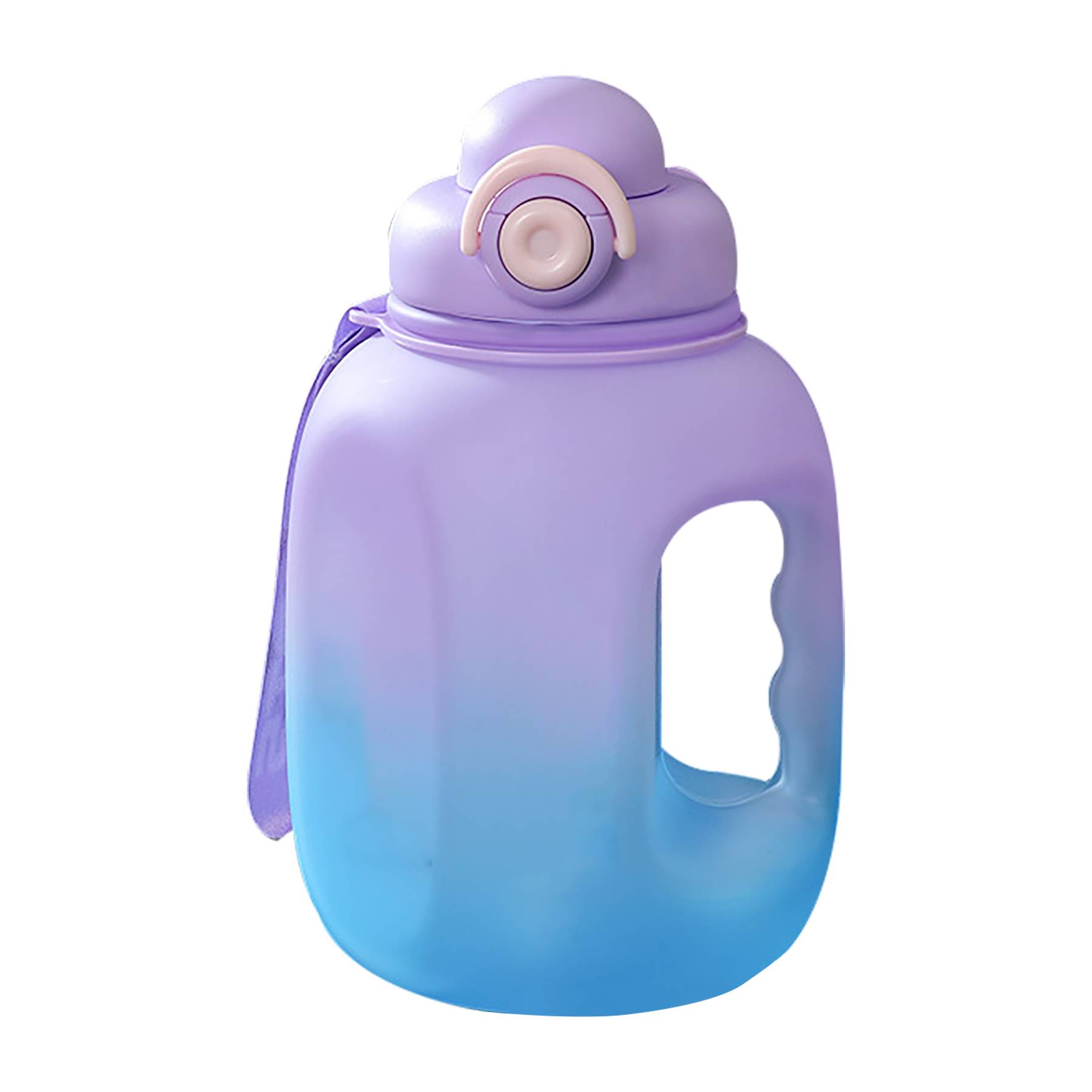 54 Oz Gradient Color Water Bottle Plastic Large Sport, custom plastic water bottle with logo imprint 5