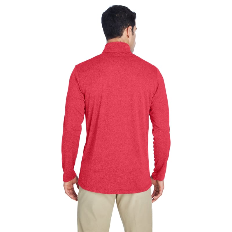 UltraClub Men's Cool & Dry Heathered Performance Quarter-Zip 17
