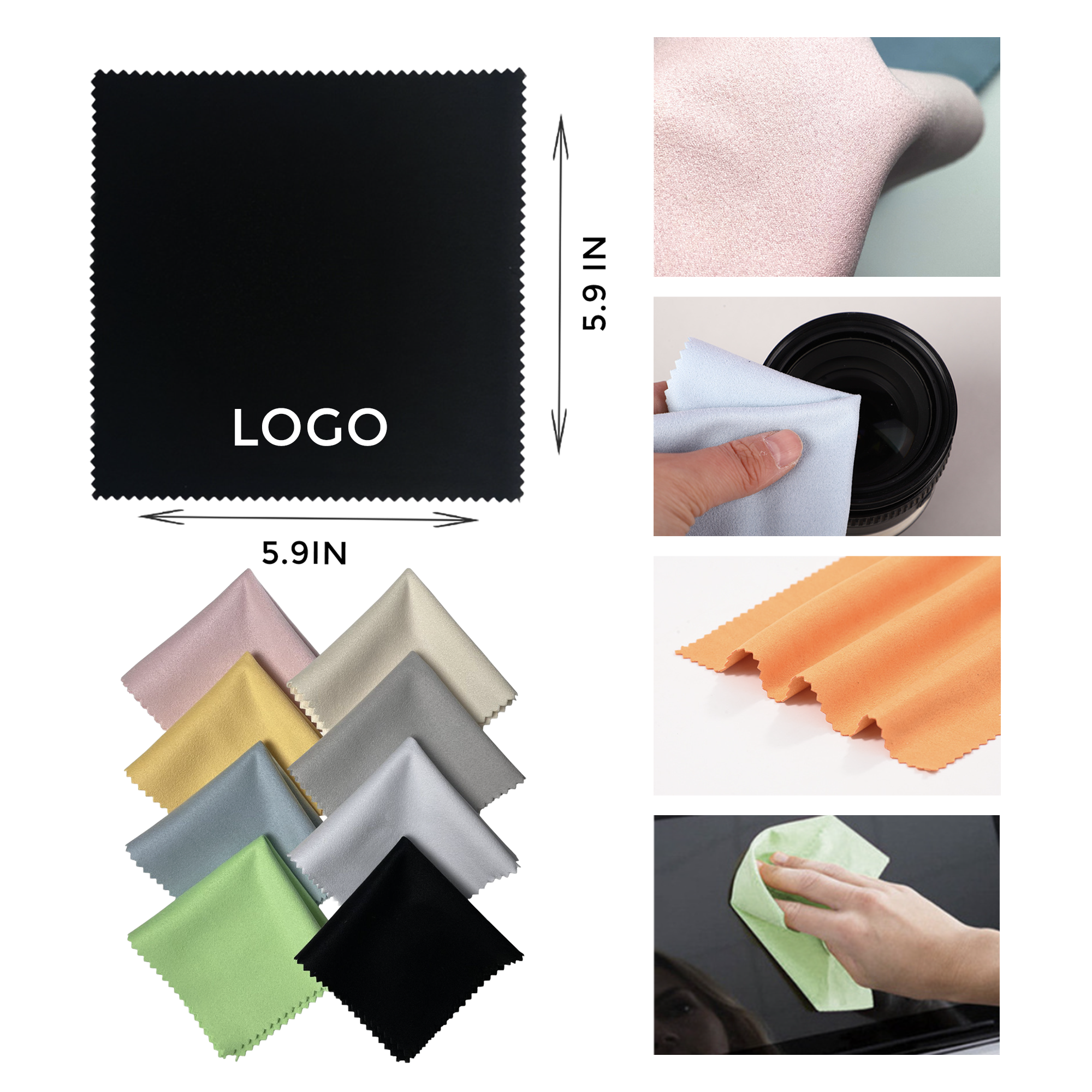MOQ 10 PCS Ultra-Fine Fiber Eyeglass Cloth 2