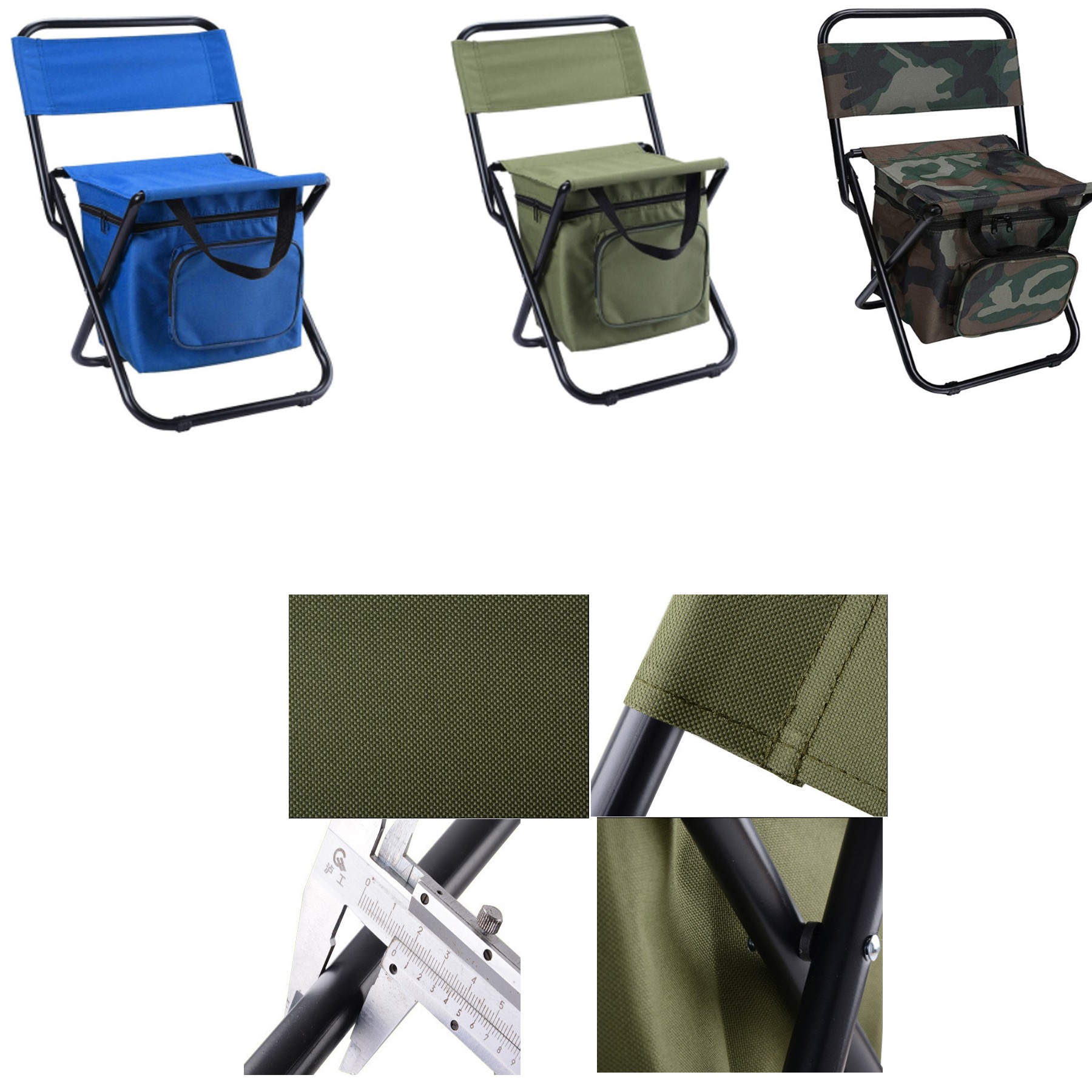 Portable Outdoor Folding Chair With Cooler Bag 2