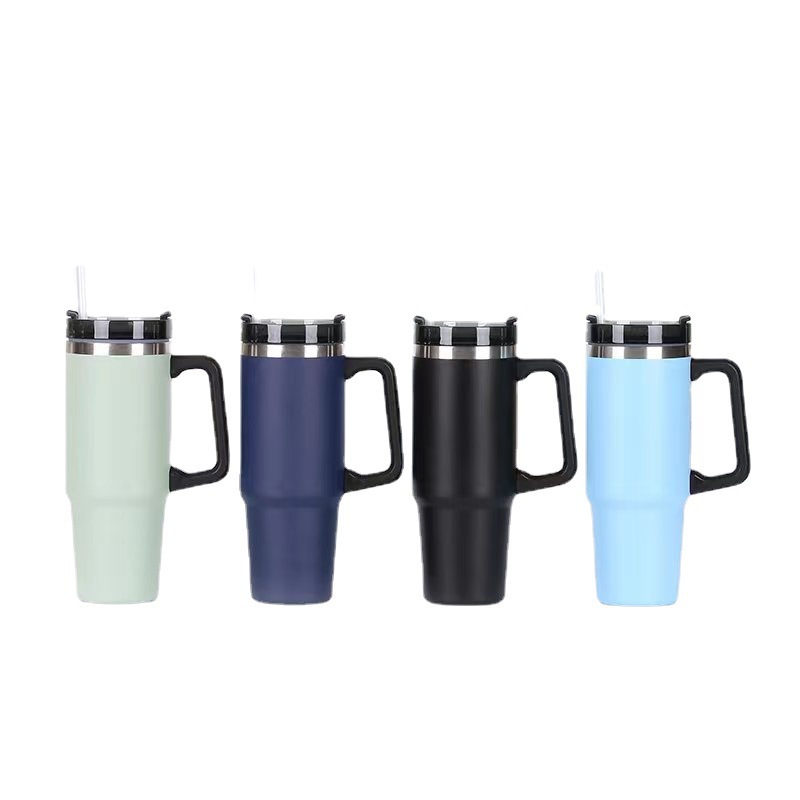 30oz Car Water Bottle With Handle And Lid Straw, custom water bottle with logo imprint 2