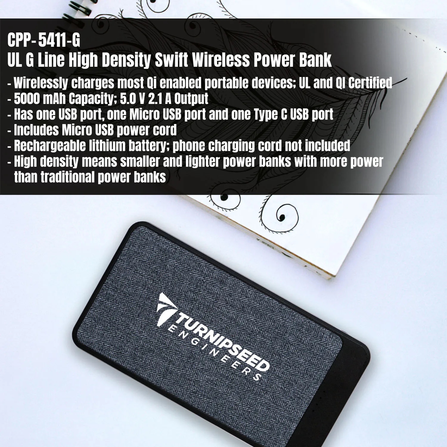 UL G LINE HIGH DENSITY SWIFT WIRELESS POWER BANK 7
