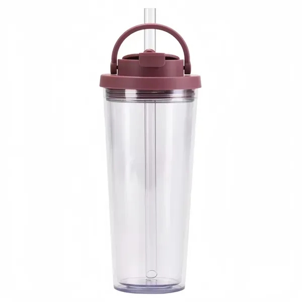 24oz Boba Tumbler - Insulated Cup with Lid & Straw 25