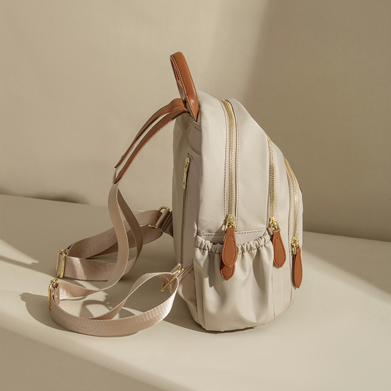 Casual PU Leather Satchel Backpack 2