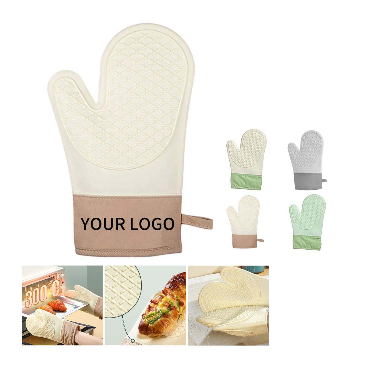 Flexible Silicone Oven Mitts for Home and Professional Use 3