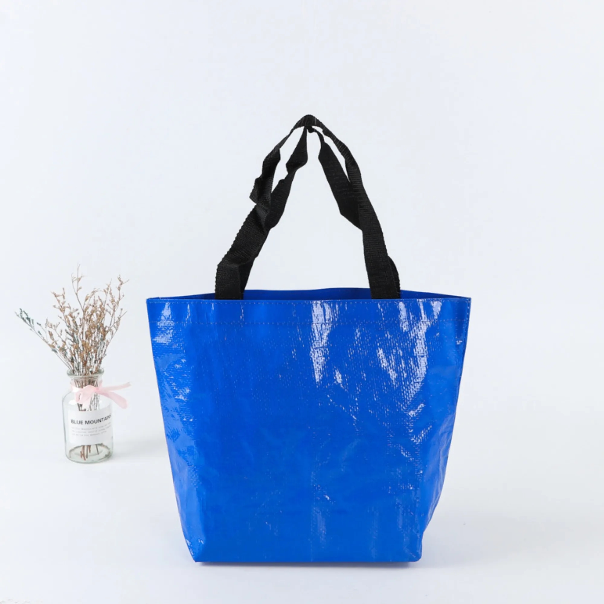 Reusable Handheld PP Woven Bags Handbags Shopping Tote 5
