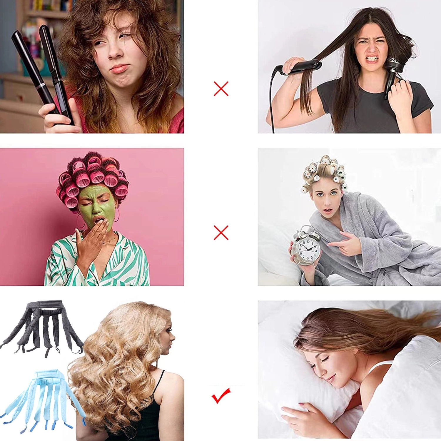 Head-Mounted Heatless Hair Curlers 3