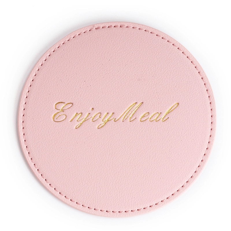 Vintage Round Leather Coaster 2