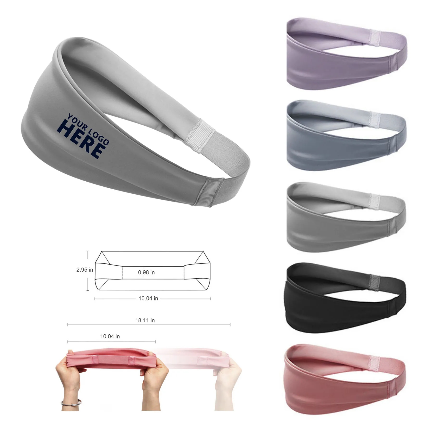 Elastic Wide Workout Headband 4