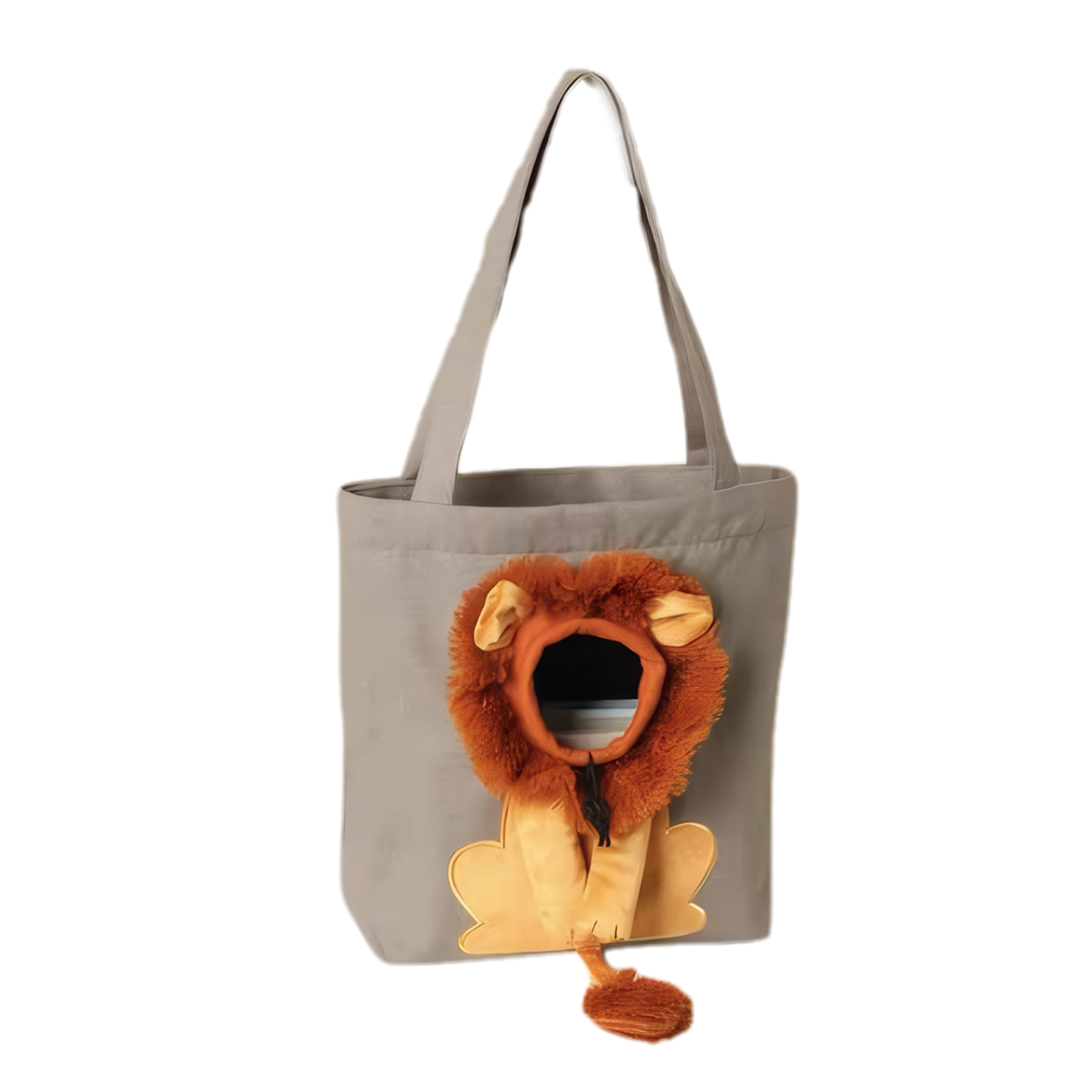 Adjustable Lion Design Canvas Pet Cat Carrier Bag 4