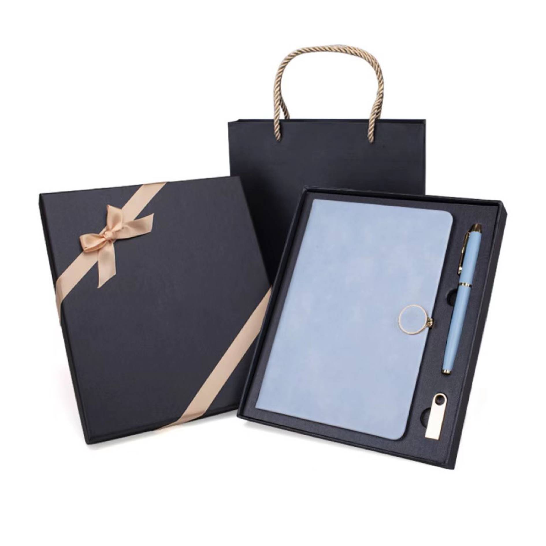 Business Notebook With Pen And Flash Drive Gift Set 4