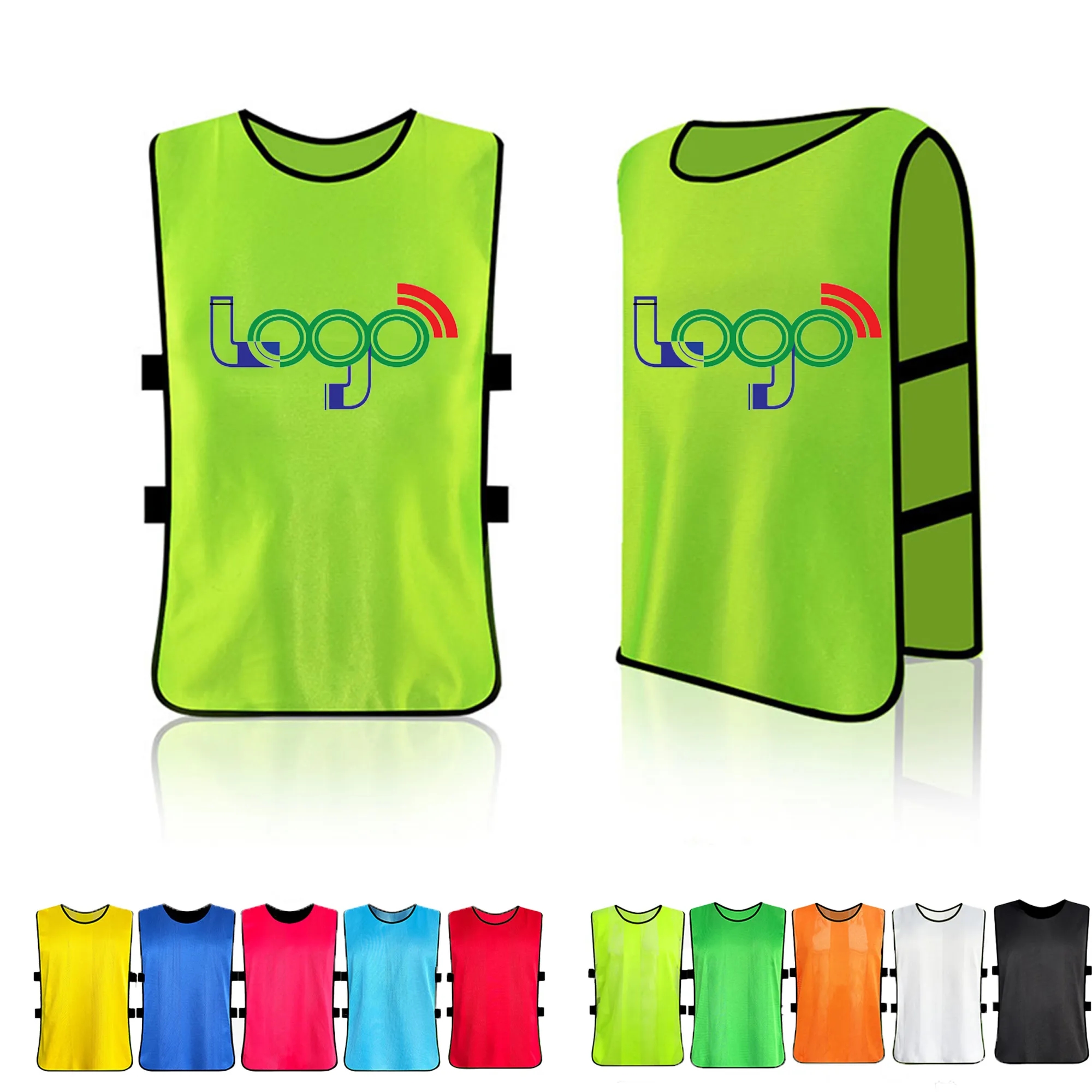 Full Color Logo Vests Soccer Pennies For Sports Adult Kids 2