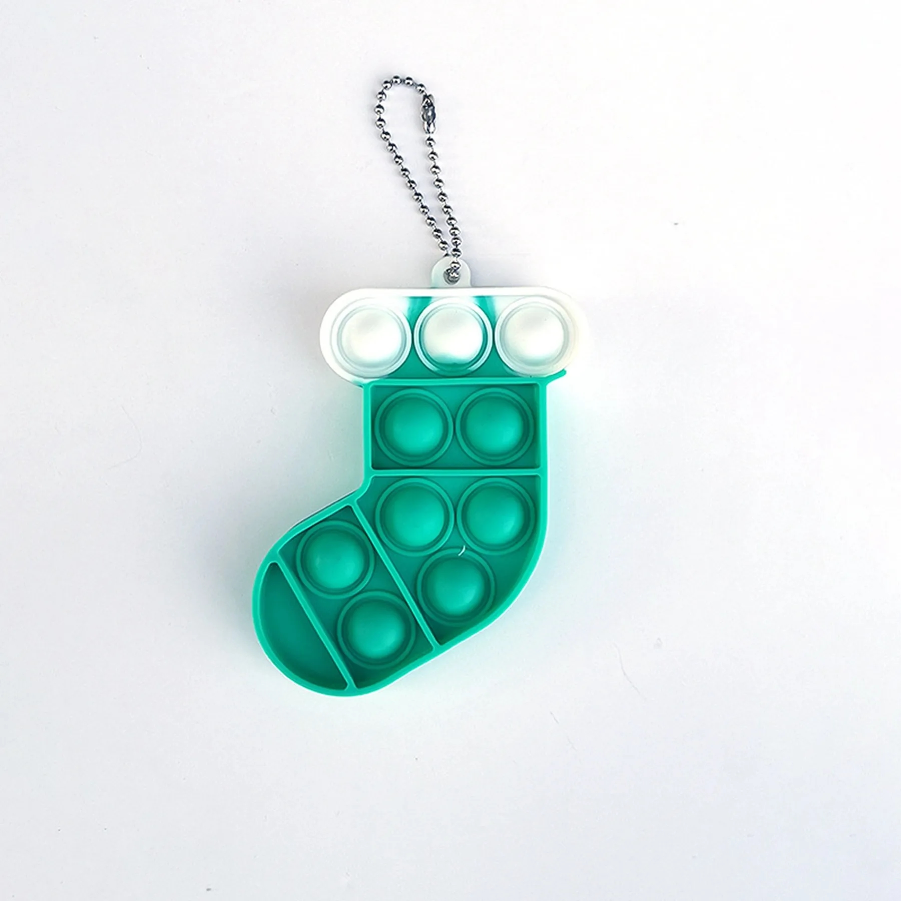 Christmas Sock Bubble Push Pop Keychain 7