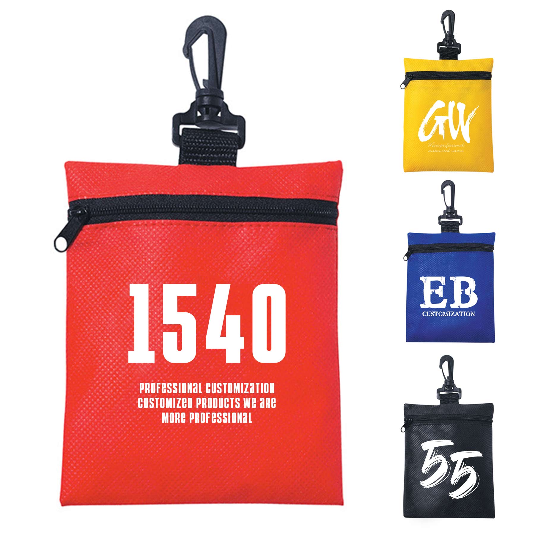 Non-Woven Zippered Pouches 1