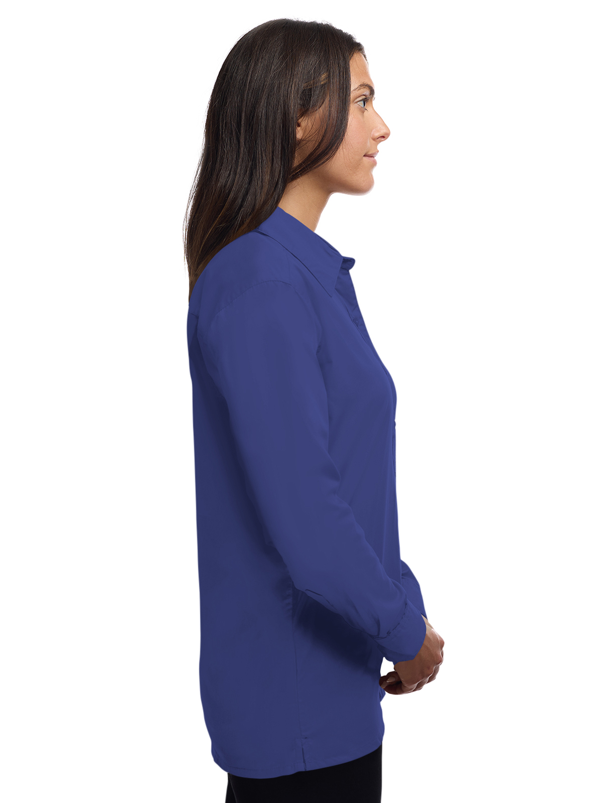 Blue Generation - Women's Pocketless Long Sleeve Poplin Shirt 31