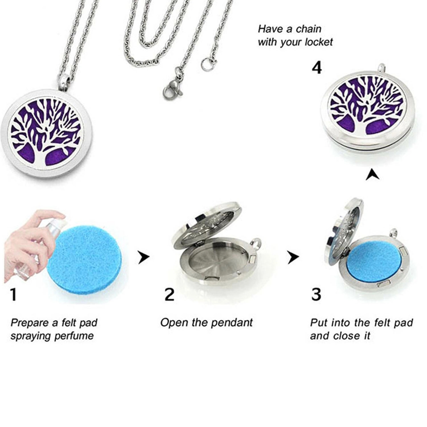 Skeleton Aromatherapy Diffuser Necklace 2